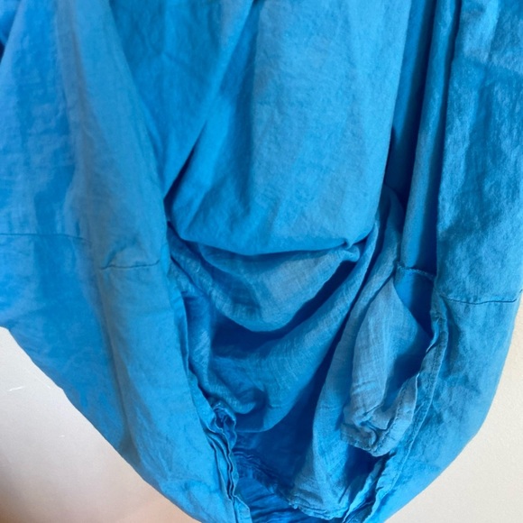 Sim & Sam Sleeveless Mini Dress 100% Cotton Ruffle Lined Size Small Blue - Picture 5 of 7